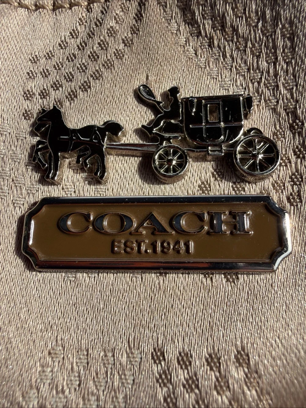 Coach satchel metallic